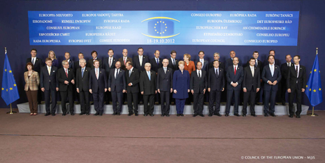 Eurooppa-neuvosto kokoontui Brysselissä 18.-19.10.2012 neuvottelemaan muun muassa Euroopan työllisyyden- ja kasvun turvaamisesta tulevina vuosina.