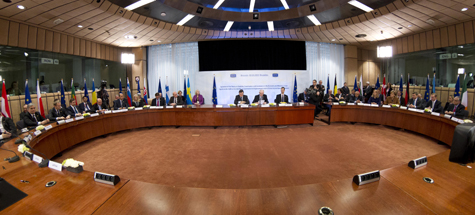 Finanssipoliittinen sopimus allekirjoitettiin 1.3.2012 Eurooppa-neuvoston kokouksessa. Kuva: Euroopan unionin neuvosto