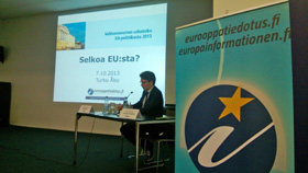 Eurooppatiedotuksen Selkoa EU:sta? -keskustelutilaisuuksien sarjassa oli tällä viikolla vuorossa Turku.