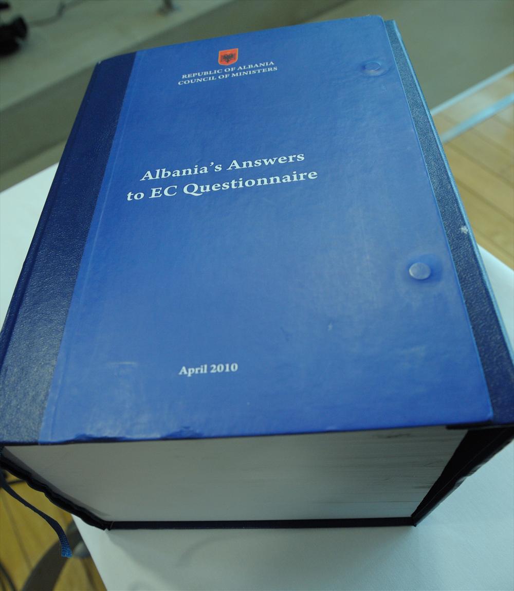 Albanian vastaukset vuodelta 2010 komission esittämiin 2284 kysymykseen.