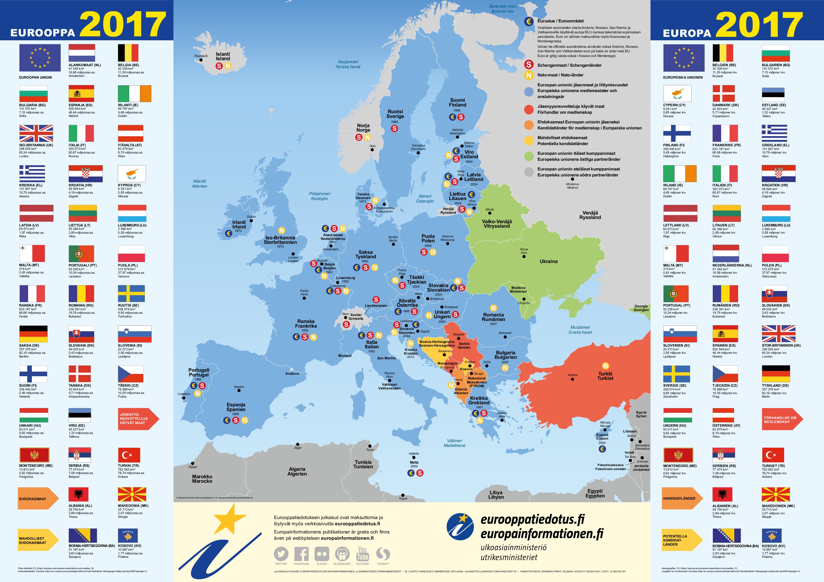 schengen maat kartta Eurooppa 2017 Kartta Eurooppatiedotus schengen maat kartta