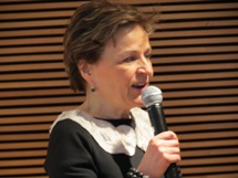 Anneli Jäätteenmäki puhui EU:n kansalaisaloitteesta Helsingissä. Kuva: Eurooppatiedotus/Anu Peltoniemi