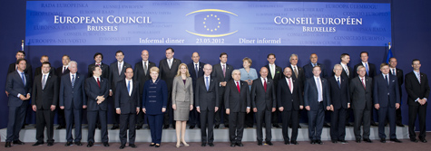 Eurooppa-neuvosto toukokuussa 2012. Kuva: Euroopan unionin neuvosto.
